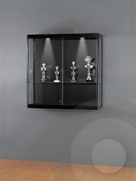 wall mounted display cabinets black